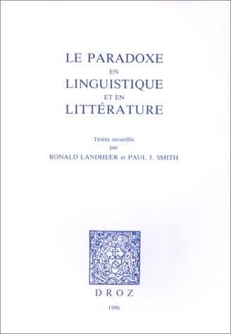 Le paradoxe en linguistique et en littérature