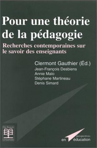 Pour une théorie de la pédagogie
