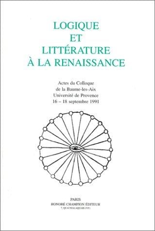 Logique et littérature à la Renaissance