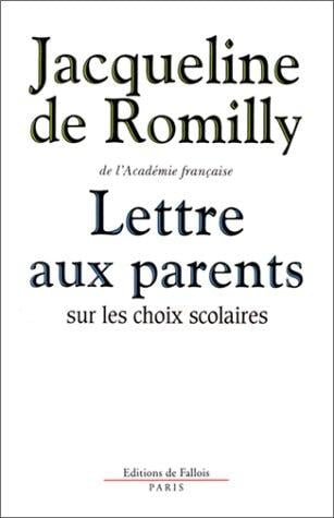 Lettre aux parents sur les choix scolaires