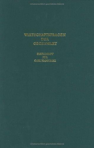 Wirtschaftsfragen der Gegenwart