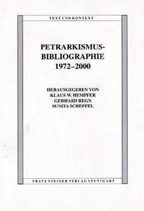 Petrarkismus-Bibliographie: 1972 - 2000