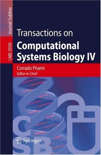 Transactions on computational systems biology IV