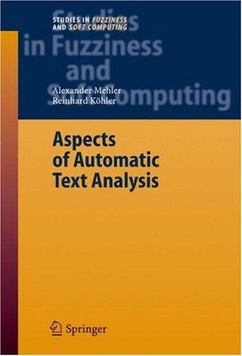 Aspects of automatic text analysis