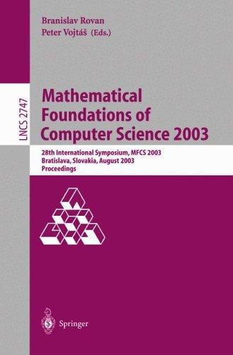 Mathematical foundations of computer science ...