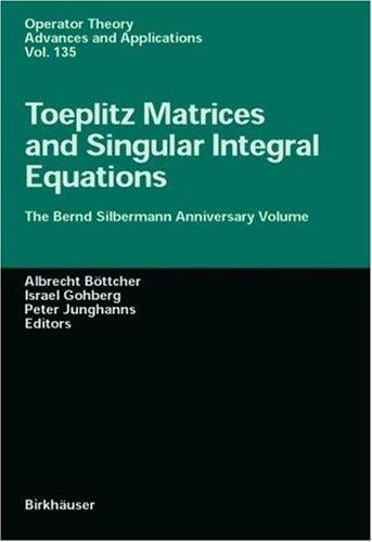 Toeplitz matrices and singular integral equations