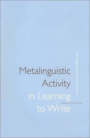 Metalinguistic activity in learning to write