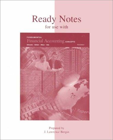 Ready Notes for use with Fundamental Financial Accounting Concepts