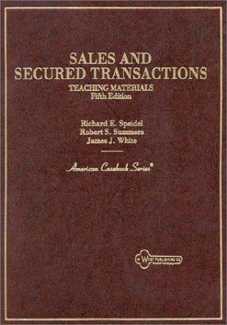 Sales and secured transactions