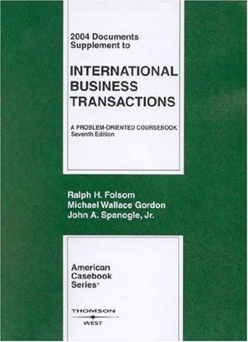 2004 Documents Supplement to International Business Transactions