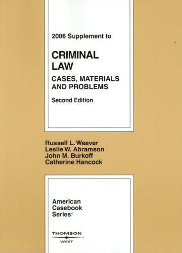 Criminal Law 2006 Supplement