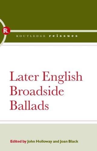 Later English Broadside Ballads