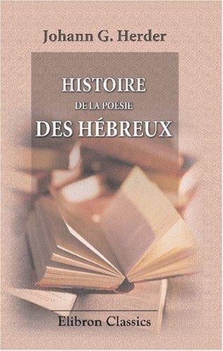 Histoire de la poésie des Hébreux