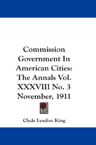 Commission Government In American Cities