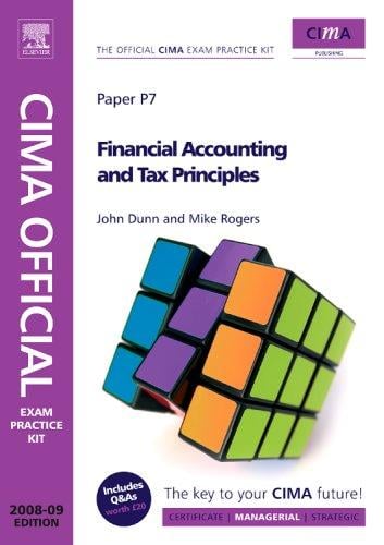 CIMA Official Exam Practice Kit  Financial Accounting and Tax Principles