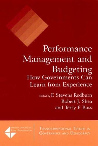 Performance management and budgeting