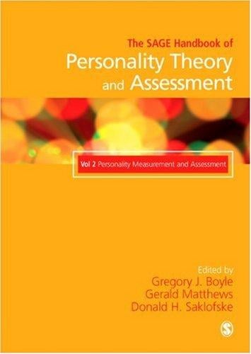 The SAGE handbook of personality theory and assessment