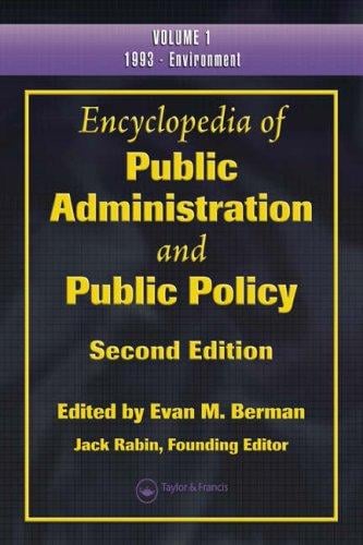 Encyclopedia of public administration and public policy