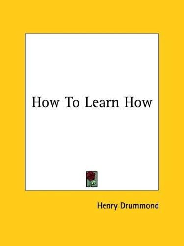 How to learn how