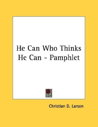 He Can Who Thinks He Can - Pamphlet