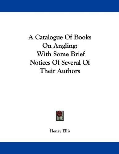 A Catalogue Of Books On Angling