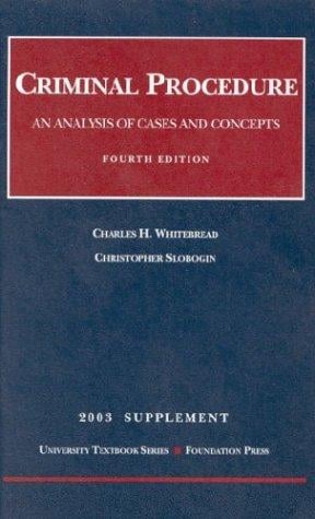 2003 Supplement to Criminal Procedure