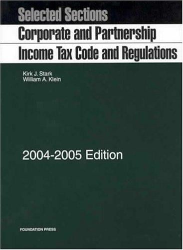 Corporate and Partnership Income Tax Code and Regulations, Selected Sections