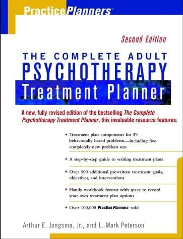 The complete adult psychotherapy treatment planner