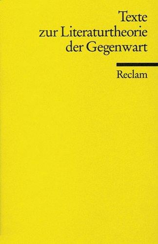 Texte zur Literaturtheorie der Gegenwart