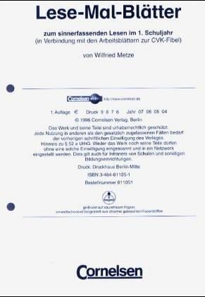 CVK- Fibel. Lese- Mal- Blätter. Nach den neuen Rechtschreibregeln