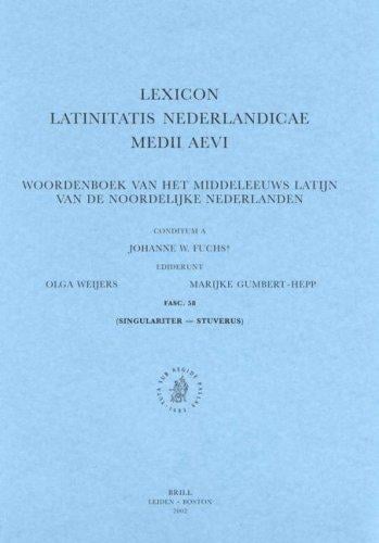Lexicon Latinitatis Nederlandicae Medii Aevi, Vii. Q-R-Stu, Fascicule 58