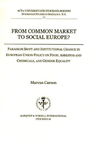 From common market to social Europe?