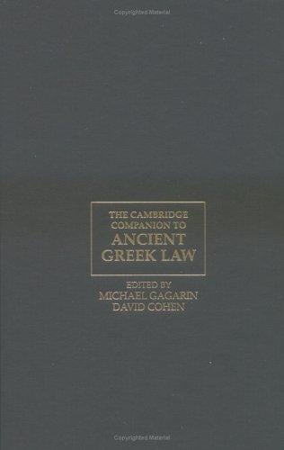The Cambridge companion to ancient Greek law