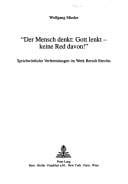 "Der Mensch denkt, Gott lenkt--keine Red davon!"