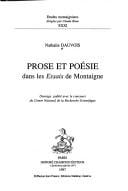 Prose et poésie dans les Essais de Montaigne