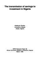 The transmission of savings to investment in Nigeria