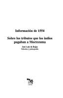 Información de 1554 sobre los tributos que los indios pagaban a Moctezuma