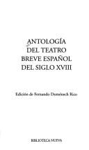 Antología del teatro breve español del siglo XVIII
