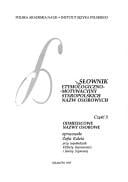 Słownik etymologiczno-motywacyjny staropolskich nazw osobowych