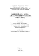 Bibliografia degli zibaldoni di Boccaccio (1976-1995)