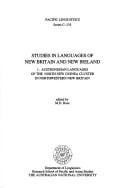 Studies in languages of New Britain and New Ireland