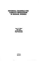 Informal channels for conflict resolution in Ibadan, Nigeria