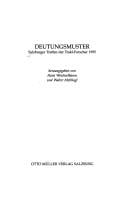 Deutungsmuster: Salzburger Treffen der Trakl-Forscher 1995 (Trakl-Studien) (German Edition)