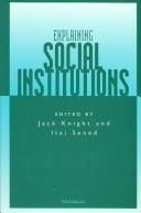 Explaining social institutions