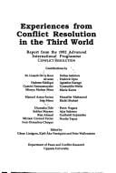 Experiences from conflict resolution in the Third World