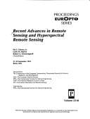 Recent advances in remote sensing and hyperspectral remote sensing