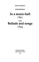 In a music-hall ; with, Ballads and songs