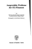 Ausgewählte Probleme der EG-Finanzen