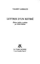 Lettres d'un retiré
