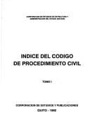 Indice del Código de procedimiento civil